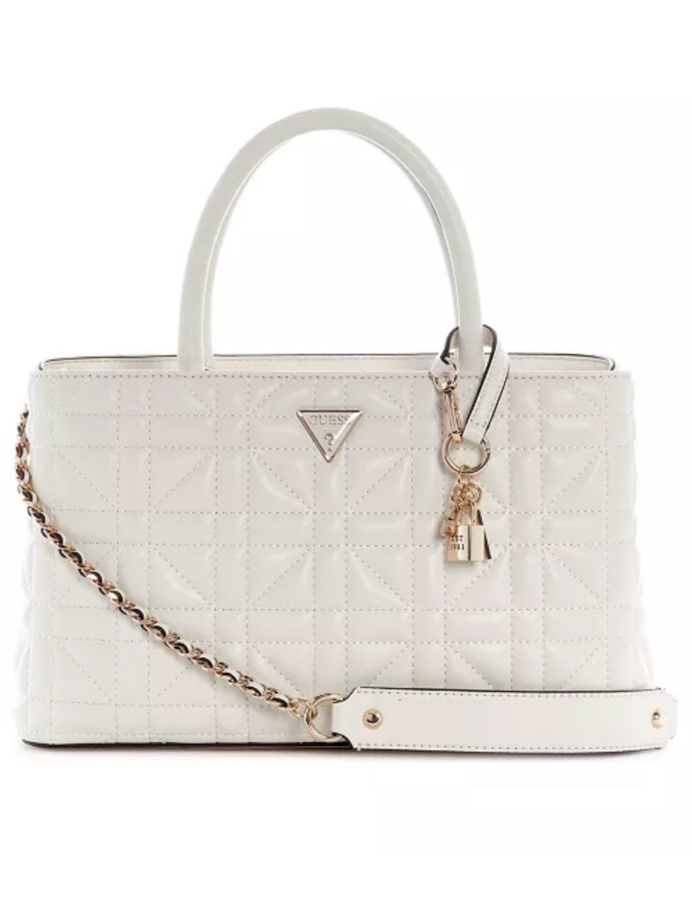 Guess Edita Three Compartment Medium Satchel Handbag